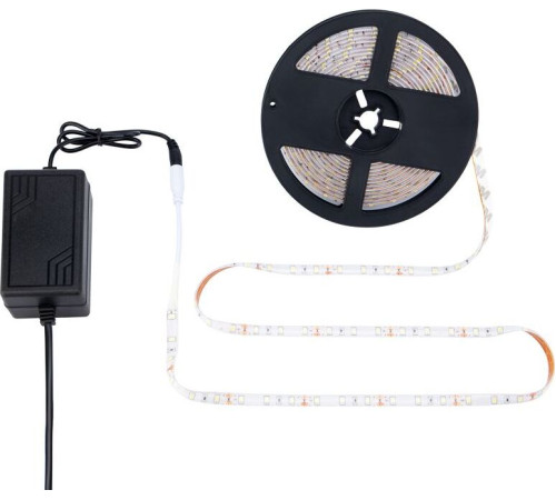 Лента светодиодная LAMPER (142-401) Комплект светодиодной ленты 5 м с блоком питания IP65, холодное белое свечение 6500 К LAMPER