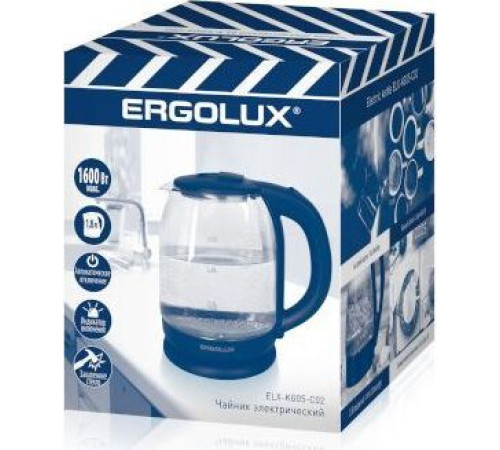 ERGOLUX ELX-KG05-C02 стеклянный черный,1.8л.