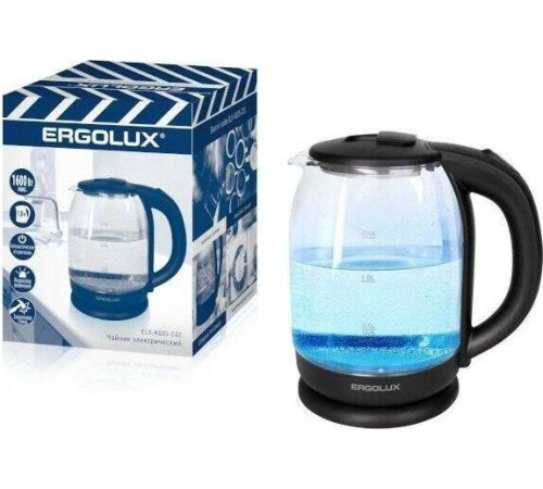 ERGOLUX ELX-KG05-C02 стеклянный черный,1.8л.