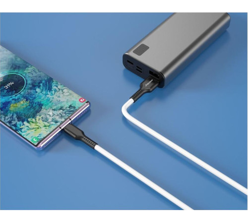 SMARTBUY (iK-12-S21bw) S21 MicroUSB белый, 2.4 А, сил., 1 м