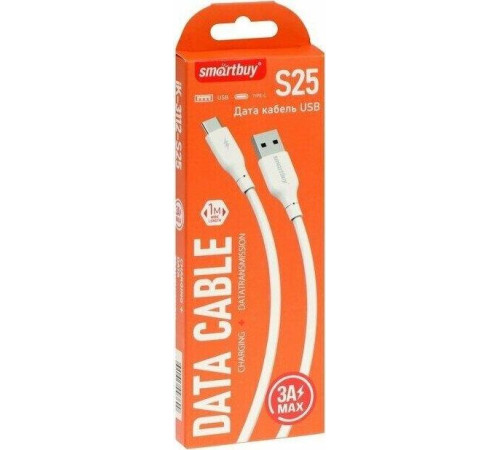 SMARTBUY (iK-3112-S25w) S25 Type C белый, 3А,soarer,TPE, 1 м