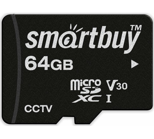 SMARTBUY (SB64GBSDCCTV) micro SDXC 064GB cl10 U3 V30 + адаптер