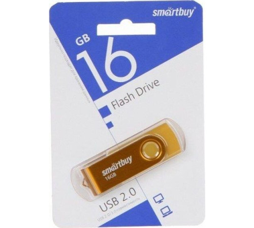 SMARTBUY (SB016GB2TWY) UFD 2.0 016GB Twist Yellow желтый