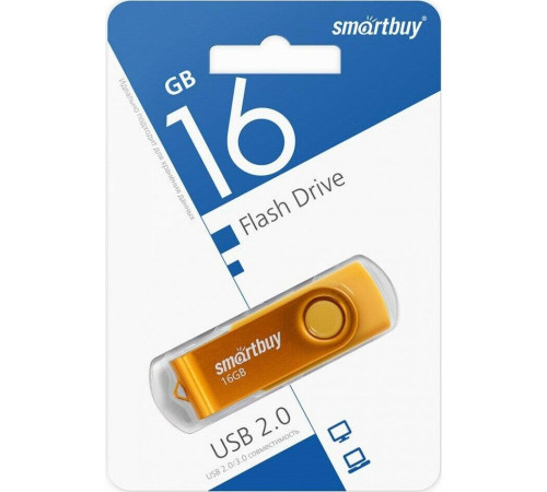 SMARTBUY (SB016GB2TWY) UFD 2.0 016GB Twist Yellow желтый