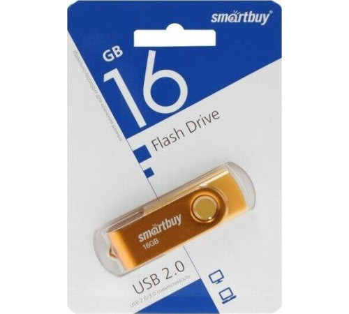 SMARTBUY (SB016GB2TWY) UFD 2.0 016GB Twist Yellow желтый