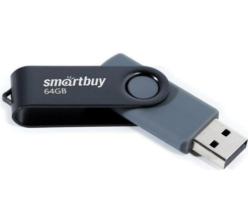 SMARTBUY (SB064GB2TWK) UFD 2.0 064GB Twist Black черный