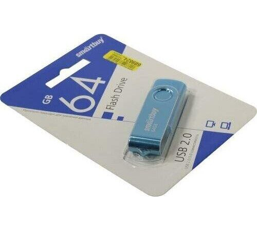 SMARTBUY (SB064GB2TWB) UFD 2.0 064GB Twist Blue синий
