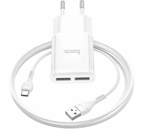 HOCO (6931474749499) СЗУ HOCO C88A Star round dual port белый