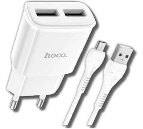 HOCO (6931474749499) СЗУ HOCO C88A Star round dual port белый