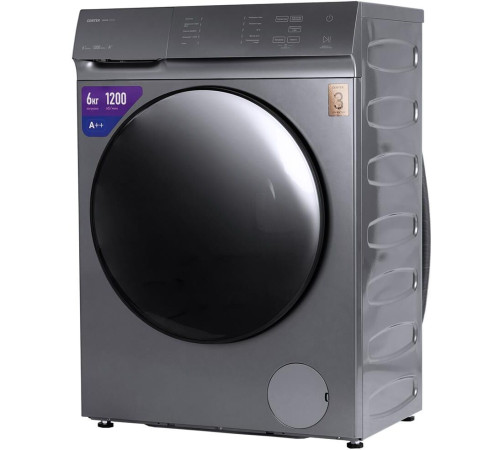Стиральная машина Centek CT-1971 (серый) 1200 / 6кг / 42см / 10пр / LED-Дисп/Очистка барабана / A++