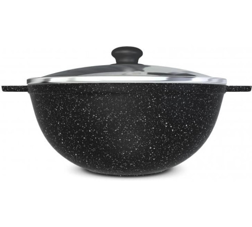 НЕВА МЕТАЛЛ ПОСУДА 186845сф а/пр литой 4,5л стекл/кр Черный гранит