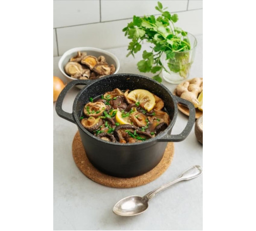 НЕВА МЕТАЛЛ ПОСУДА 186660 а/пр литая 6,0л стекл/кр Черный гранит