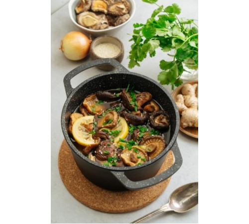 НЕВА МЕТАЛЛ ПОСУДА 186660 а/пр литая 6,0л стекл/кр Черный гранит