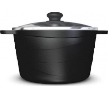 НЕВА МЕТАЛЛ ПОСУДА 186660 а/пр литая 6,0л стекл/кр Черный гранит