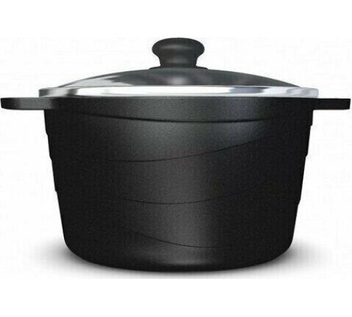 НЕВА МЕТАЛЛ ПОСУДА 186660 а/пр литая 6,0л стекл/кр Черный гранит