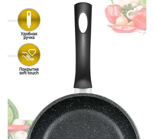 НЕВА МЕТАЛЛ ПОСУДА GL2118Y а/пр литая 18см Готовить легко stone