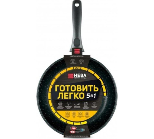 НЕВА МЕТАЛЛ ПОСУДА GL2124 а/пр литая 24см Готовить легко stone