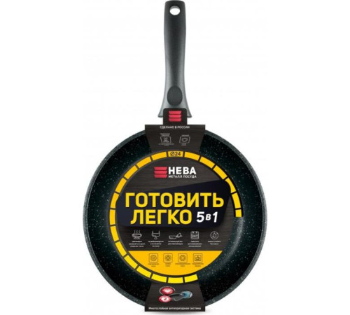 НЕВА МЕТАЛЛ ПОСУДА GL2124 а/пр литая 24см Готовить легко stone
