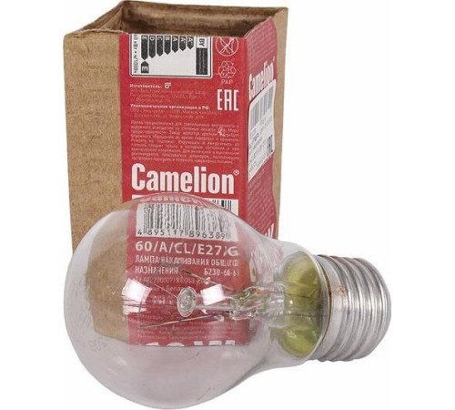 CAMELION (15042) 60/A/CL/E27/G
