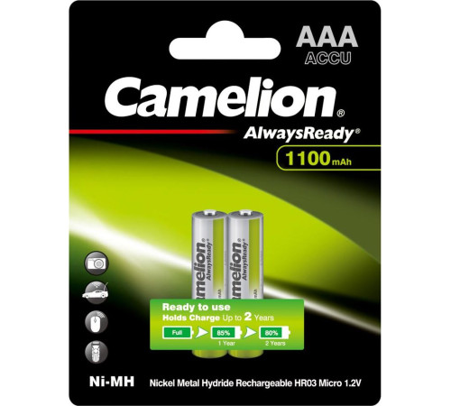 CAMELION (15037) Always Ready AAA-1100mAh Ni-Mh BL-2