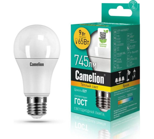 CAMELION (15065) LEDRB/9-A60/830/E27