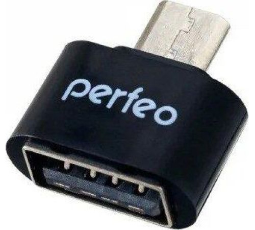 PERFEO (PF_B4995) adapter USB на micro USB c OTG (PF-VI-O010 Black) чёрный