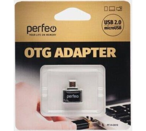 PERFEO (PF_B4995) adapter USB на micro USB c OTG (PF-VI-O010 Black) чёрный