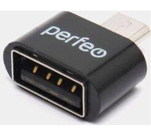 PERFEO (PF_B4995) adapter USB на micro USB c OTG (PF-VI-O010 Black) чёрный
