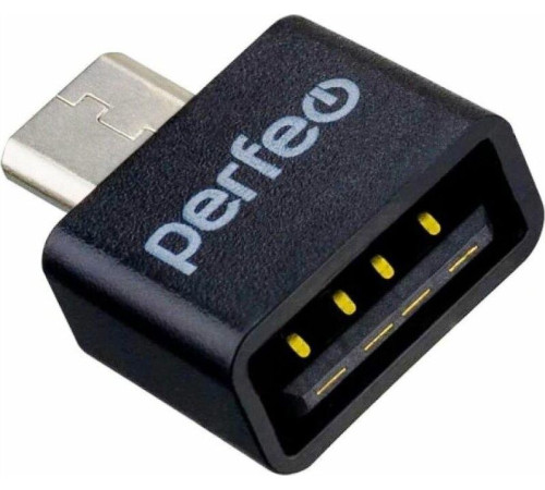 PERFEO (PF_B4995) adapter USB на micro USB c OTG (PF-VI-O010 Black) чёрный