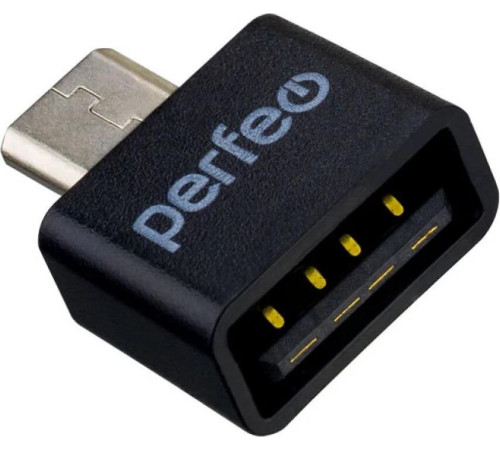 PERFEO (PF_B4995) adapter USB на micro USB c OTG (PF-VI-O010 Black) чёрный
