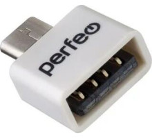 PERFEO (PF_B4997) PF-VI-O010 White adapter USB на micro USB c OTG