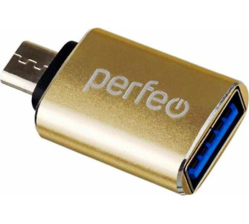PERFEO (PF_C3001) USB на micro USB c OTG, 3.0 (PF-VI-O012 Gold) золотой