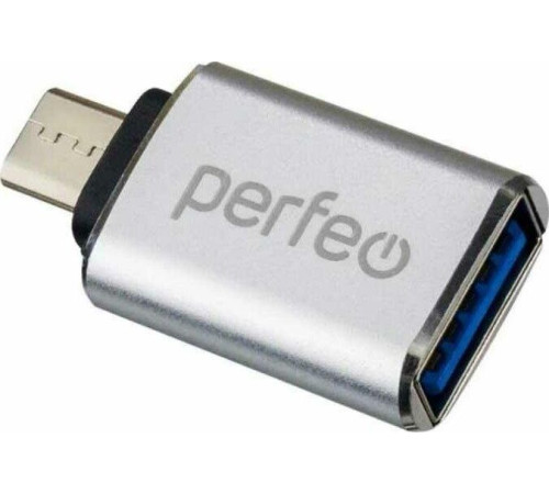 PERFEO (PF_C3002) USB на micro USB c OTG, 3.0 (PF-VI-O012 Silver) серебряный