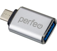 PERFEO (PF_C3002) USB на micro USB c OTG, 3.0 (PF-VI-O012 Silver) серебряный
