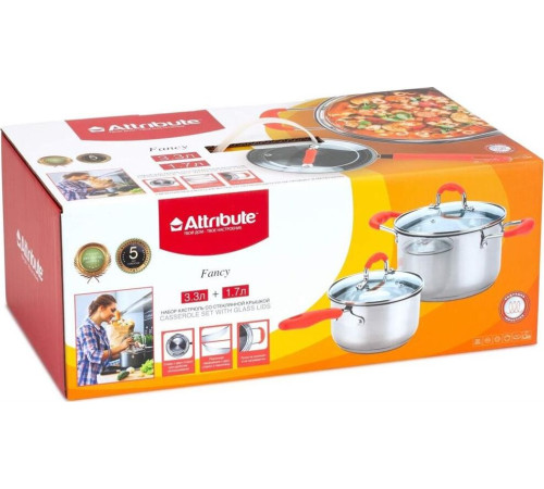 ATTRIBUTE ASF001 Набор кухонной посуды FANCY 4пр