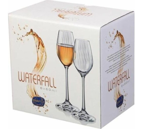 CRYSTALEX CR60101W Набор рюмок WATERFALL 6шт 60мл