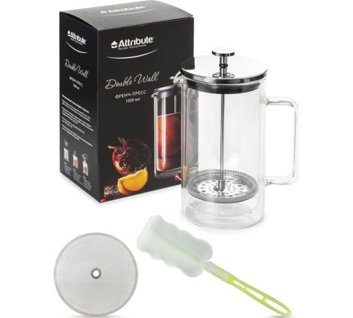 ATTRIBUTE ATF300 Френч-пресс DOUBLE WALL 1000мл+аксессуары