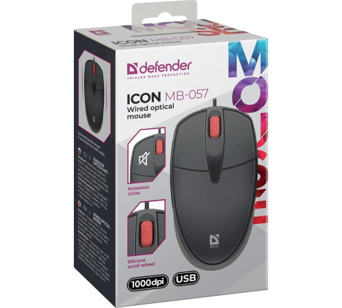 DEFENDER (52057) Icon MB-057 черный