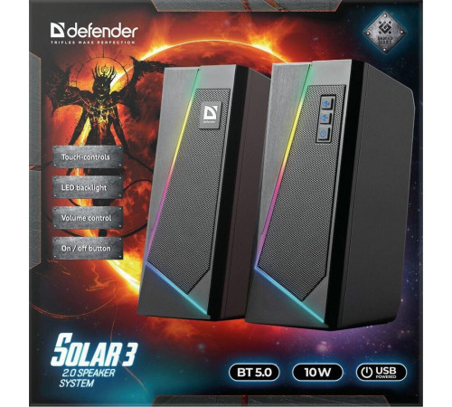 DEFENDER (65103) SOLAR 3 10Вт, BT/Light питание от USB