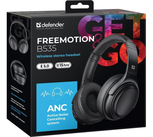 DEFENDER (63535) FreeMotion B535 черный, ANC, Bluetooth