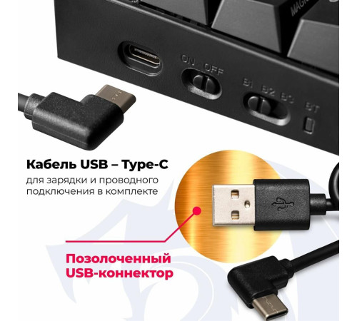 REDRAGON (77696) Draconic RU,RGB, bluetooth 5.0, Black