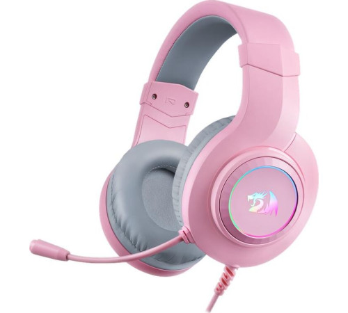 Игровая гарнитура REDRAGON (70746) Hylas Проводной,RGB,USB+3.5мм,розов.