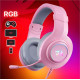 Игровая гарнитура REDRAGON (70746) Hylas Проводной,RGB,USB+3.5мм,розов.