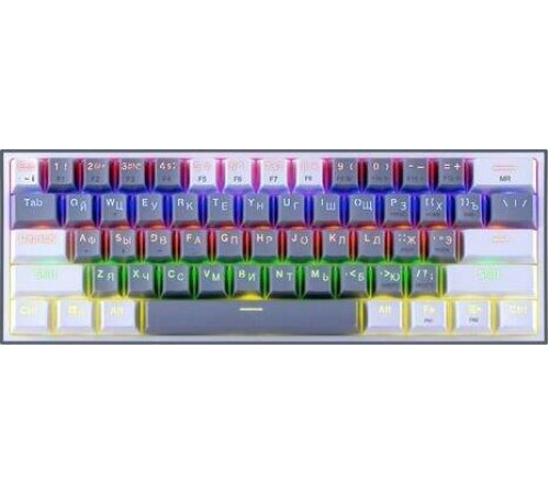 REDRAGON (70675) Fizz Радужн,61 клав,тих,серо-бел.
