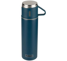 MALLONY Набор: термос + ТЕРМОкружки FESTA, 0,5 л (3 кружки), синий (106055)