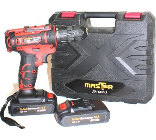 MASTER ДА-18/2 Li, 2 акк, слайдер, кейс, индикатор заряда, 18В/2ач 00-00021597