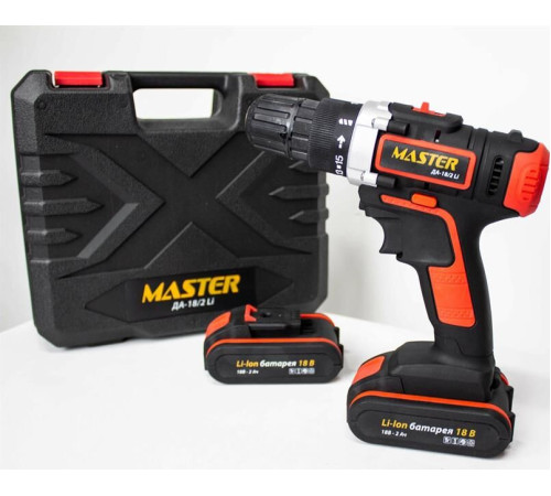 MASTER ДА-18/2 Li, 2 акк, слайдер, кейс, индикатор заряда, 18В/2ач 00-00021597
