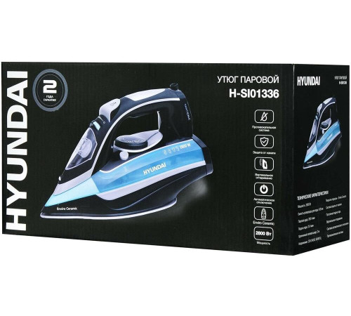 HYUNDAI H-SI01336, 2800Вт, черный/ голубой