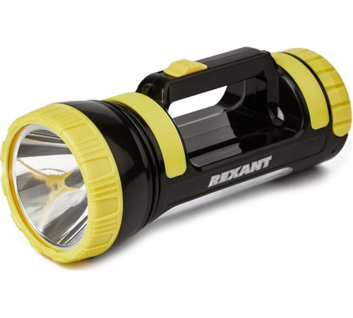 REXANT (75-7822) Фонарь прожекторный, двухрежимный, USB зарядкой и наплечным ремнем, черный