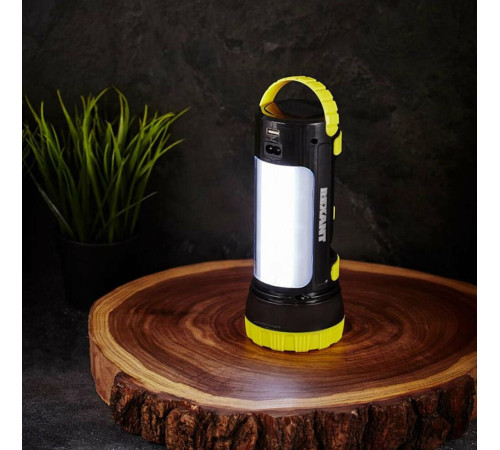 REXANT (75-7822) Фонарь прожекторный, двухрежимный, USB зарядкой и наплечным ремнем, черный